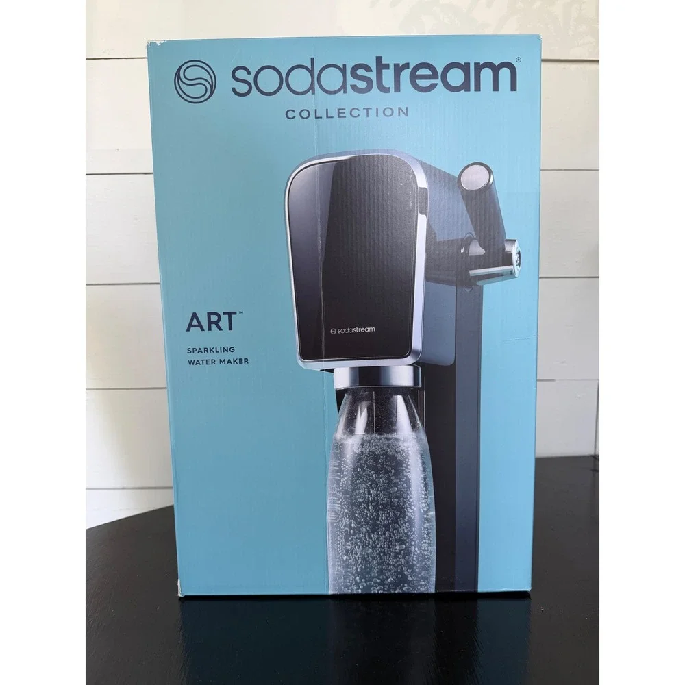 SodaStream Art Sparkling Water Maker Black Chrome Bundle with Pepsi & Bubly Mix